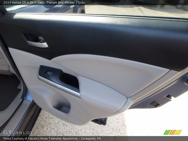 Twilight Blue Metallic / Gray 2014 Honda CR-V EX-L AWD
