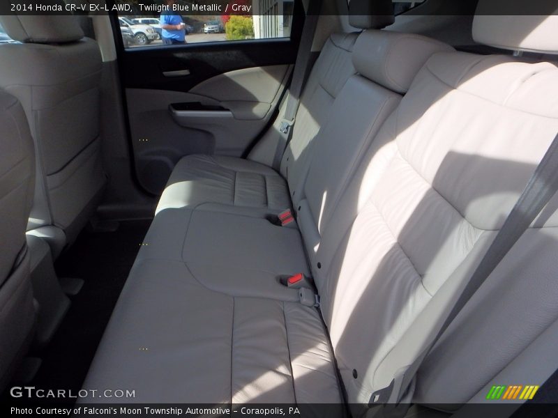 Twilight Blue Metallic / Gray 2014 Honda CR-V EX-L AWD