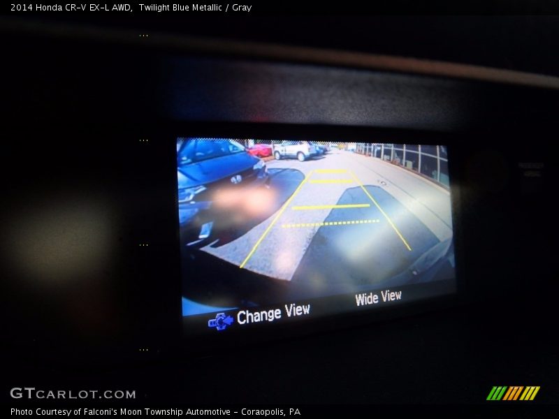 Twilight Blue Metallic / Gray 2014 Honda CR-V EX-L AWD