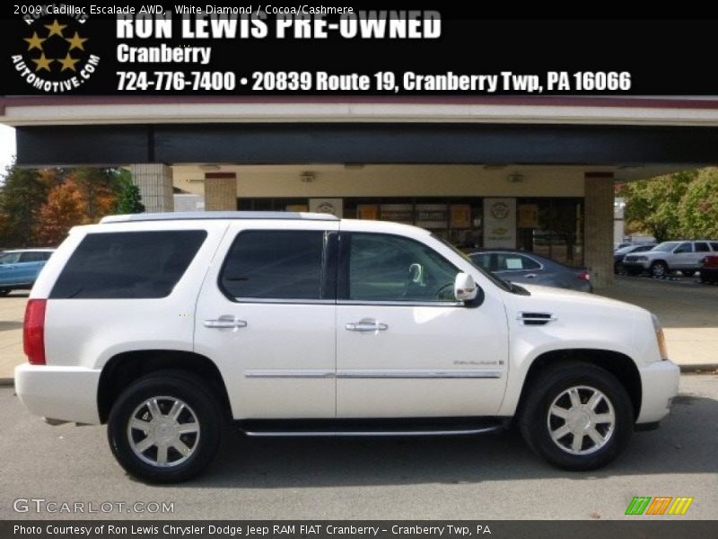 White Diamond / Cocoa/Cashmere 2009 Cadillac Escalade AWD