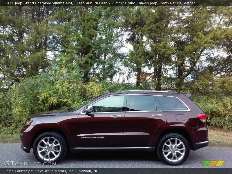 Deep Auburn Pearl / Summit Grand Canyon Jeep Brown Natura Leather 2014 Jeep Grand Cherokee Summit 4x4
