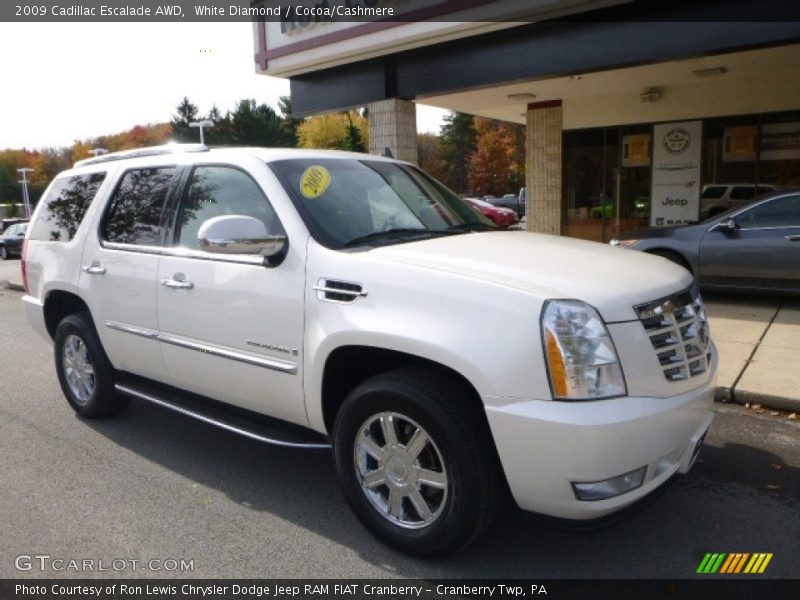 White Diamond / Cocoa/Cashmere 2009 Cadillac Escalade AWD