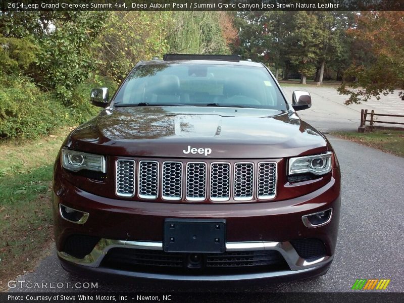 Deep Auburn Pearl / Summit Grand Canyon Jeep Brown Natura Leather 2014 Jeep Grand Cherokee Summit 4x4