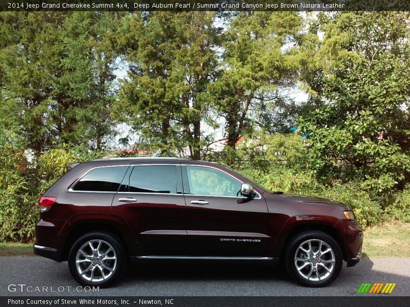 Deep Auburn Pearl / Summit Grand Canyon Jeep Brown Natura Leather 2014 Jeep Grand Cherokee Summit 4x4