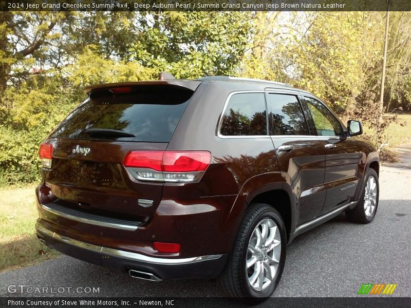 Deep Auburn Pearl / Summit Grand Canyon Jeep Brown Natura Leather 2014 Jeep Grand Cherokee Summit 4x4