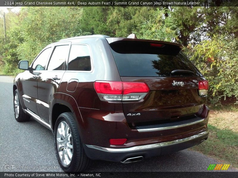 Deep Auburn Pearl / Summit Grand Canyon Jeep Brown Natura Leather 2014 Jeep Grand Cherokee Summit 4x4
