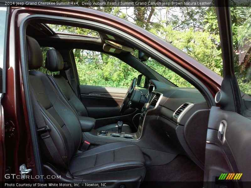 Deep Auburn Pearl / Summit Grand Canyon Jeep Brown Natura Leather 2014 Jeep Grand Cherokee Summit 4x4