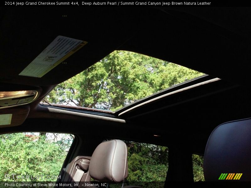 Deep Auburn Pearl / Summit Grand Canyon Jeep Brown Natura Leather 2014 Jeep Grand Cherokee Summit 4x4