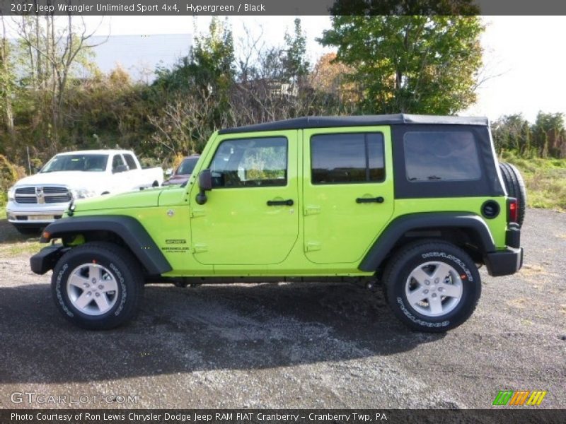 Hypergreen / Black 2017 Jeep Wrangler Unlimited Sport 4x4