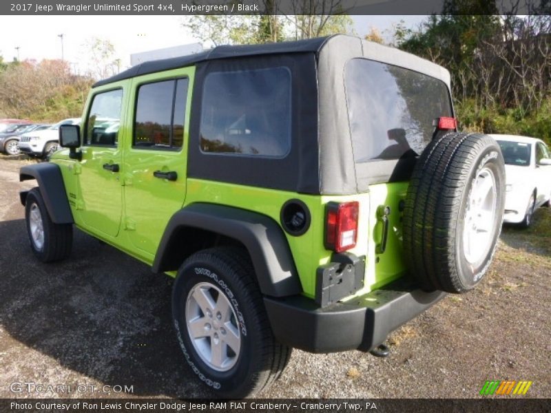 Hypergreen / Black 2017 Jeep Wrangler Unlimited Sport 4x4