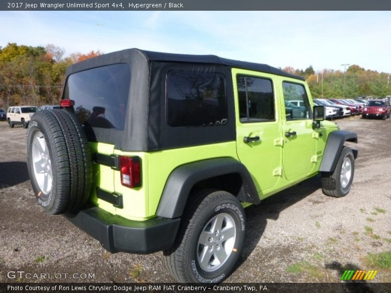 Hypergreen / Black 2017 Jeep Wrangler Unlimited Sport 4x4