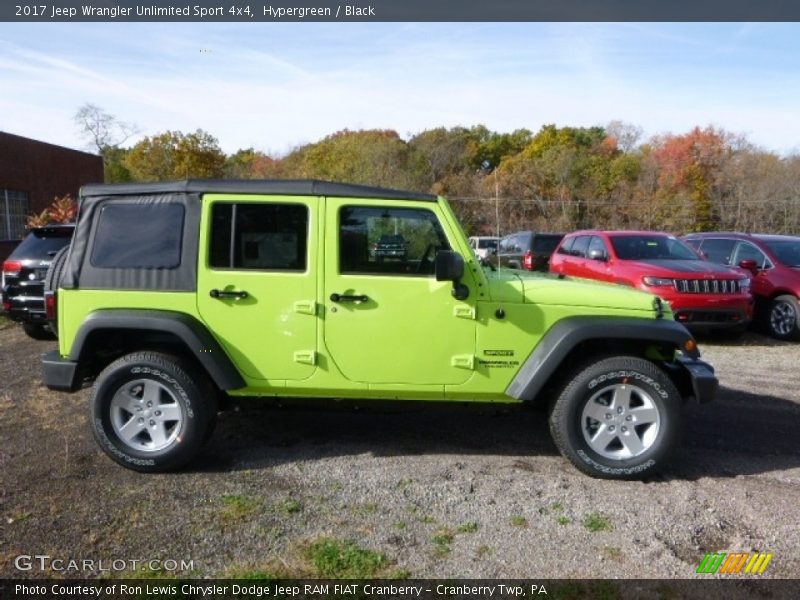 Hypergreen / Black 2017 Jeep Wrangler Unlimited Sport 4x4