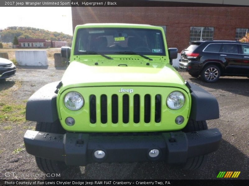 Hypergreen / Black 2017 Jeep Wrangler Unlimited Sport 4x4
