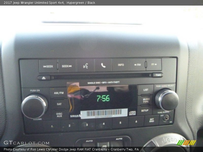 Hypergreen / Black 2017 Jeep Wrangler Unlimited Sport 4x4
