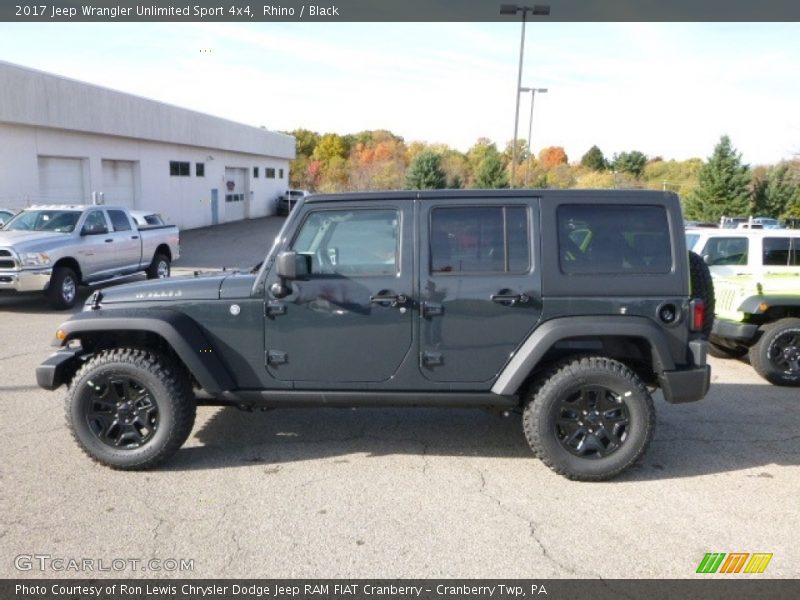 Rhino / Black 2017 Jeep Wrangler Unlimited Sport 4x4