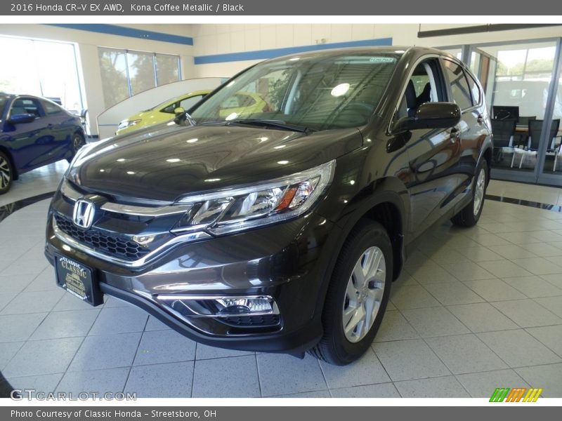 Kona Coffee Metallic / Black 2016 Honda CR-V EX AWD