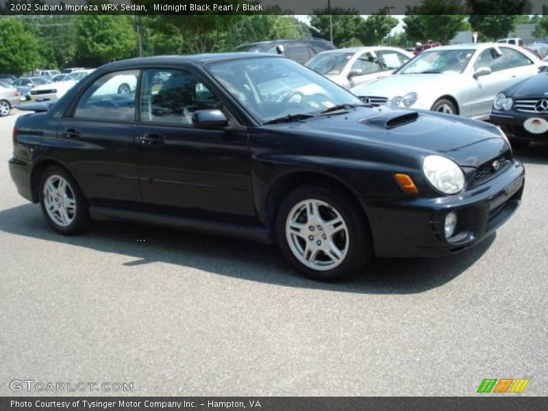 Midnight Black Pearl / Black 2002 Subaru Impreza WRX Sedan