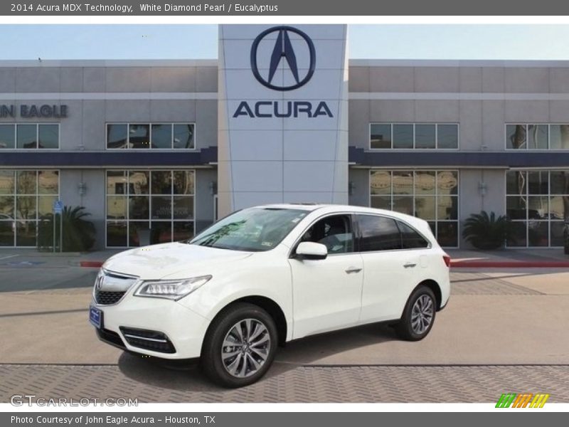 White Diamond Pearl / Eucalyptus 2014 Acura MDX Technology