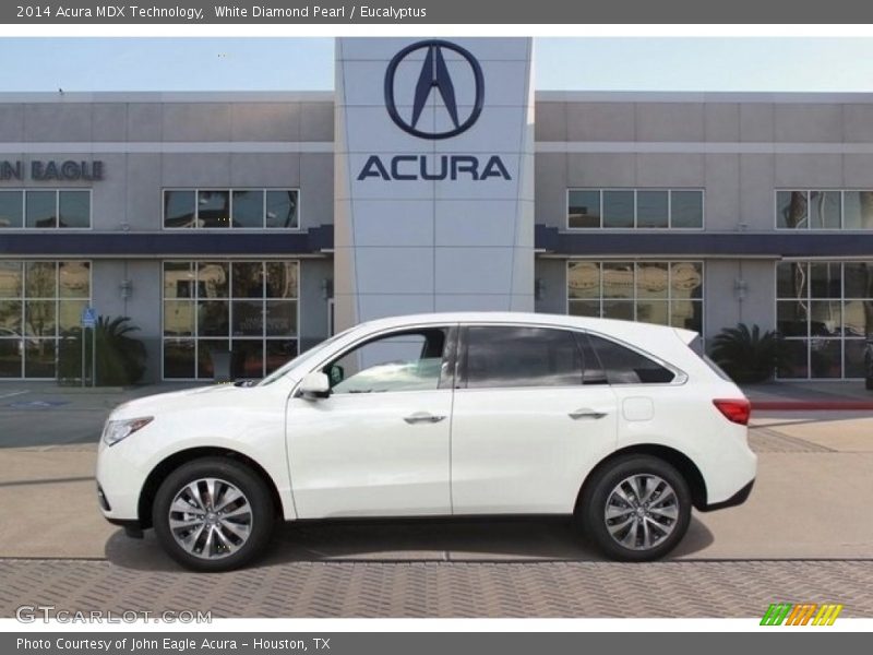 White Diamond Pearl / Eucalyptus 2014 Acura MDX Technology