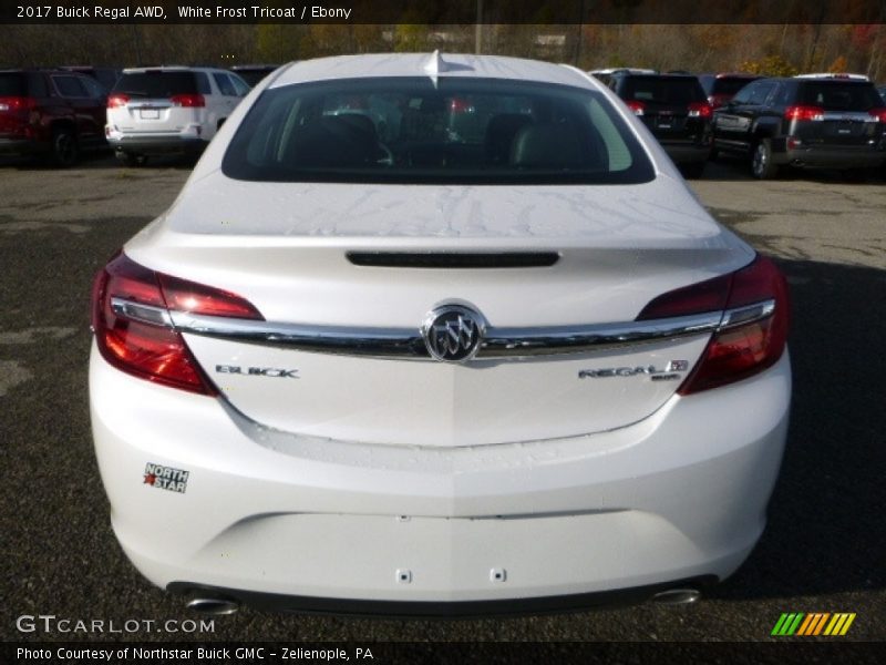 White Frost Tricoat / Ebony 2017 Buick Regal AWD