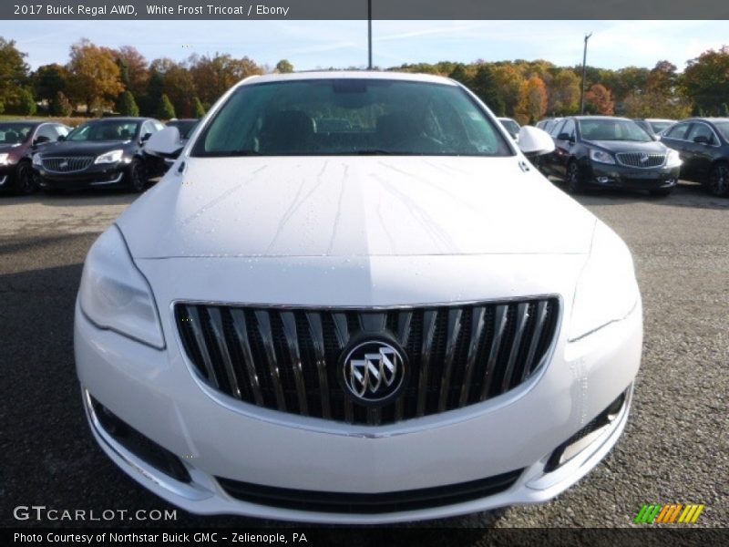 White Frost Tricoat / Ebony 2017 Buick Regal AWD