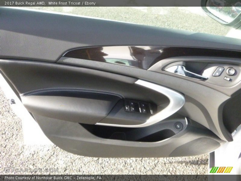 White Frost Tricoat / Ebony 2017 Buick Regal AWD