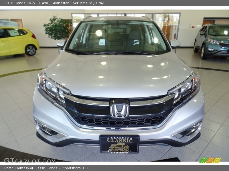 Alabaster Silver Metallic / Gray 2016 Honda CR-V LX AWD