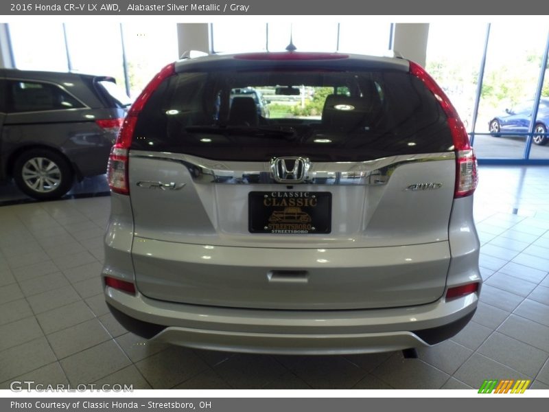 Alabaster Silver Metallic / Gray 2016 Honda CR-V LX AWD