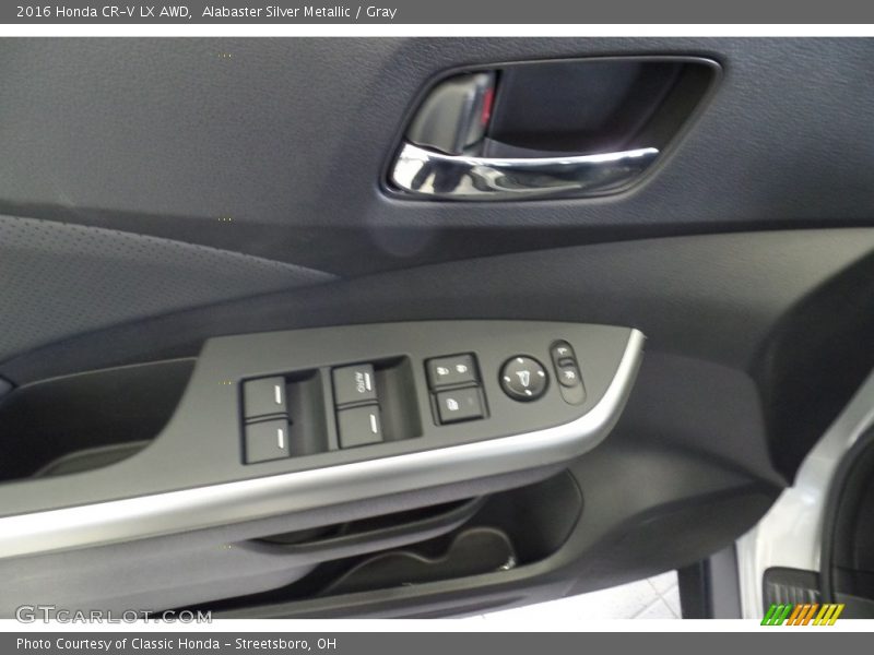Alabaster Silver Metallic / Gray 2016 Honda CR-V LX AWD