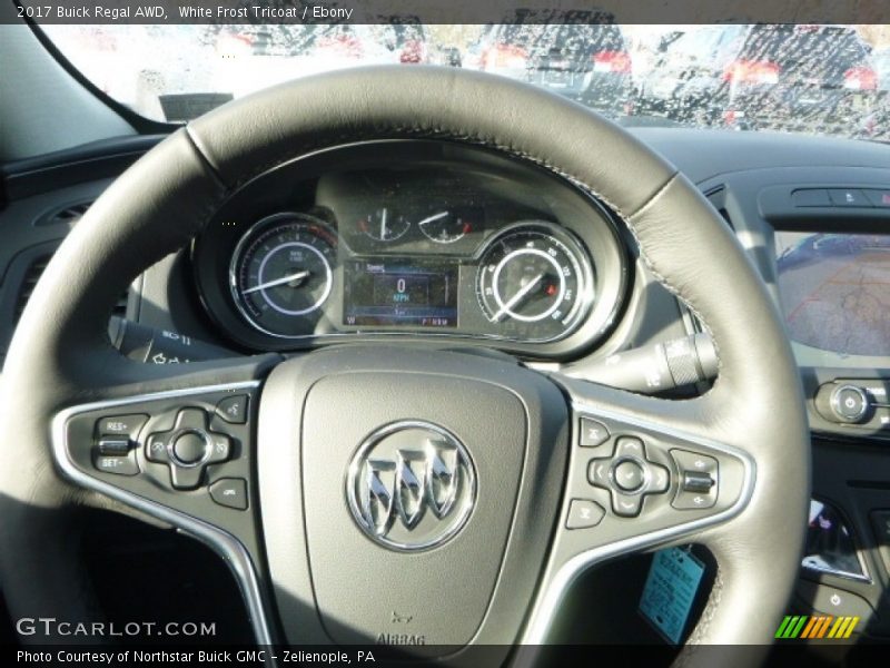White Frost Tricoat / Ebony 2017 Buick Regal AWD