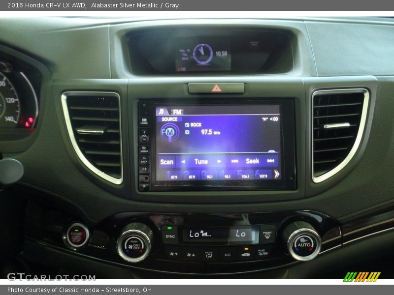 Alabaster Silver Metallic / Gray 2016 Honda CR-V LX AWD