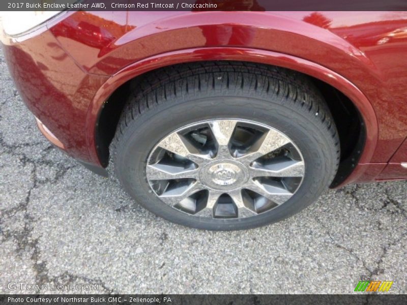 Crimson Red Tintcoat / Choccachino 2017 Buick Enclave Leather AWD