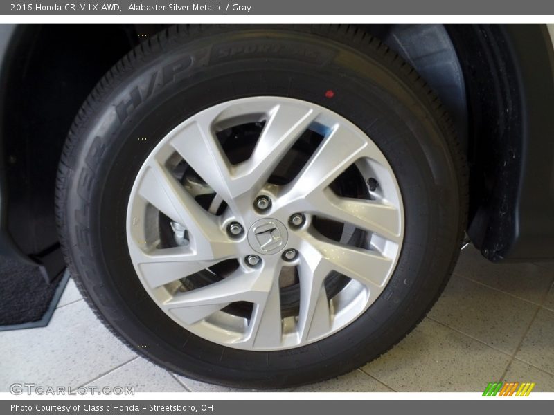 Alabaster Silver Metallic / Gray 2016 Honda CR-V LX AWD
