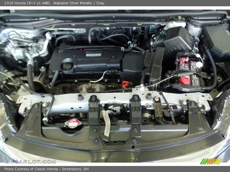 Alabaster Silver Metallic / Gray 2016 Honda CR-V LX AWD