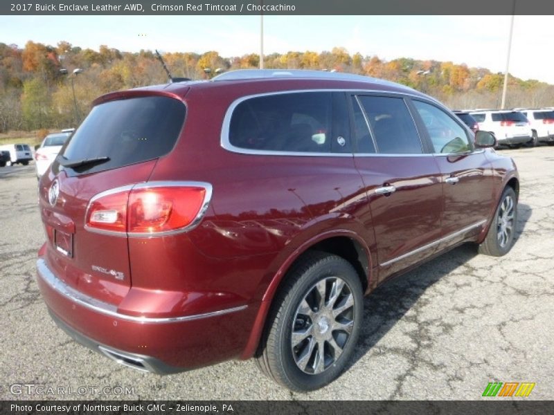 Crimson Red Tintcoat / Choccachino 2017 Buick Enclave Leather AWD