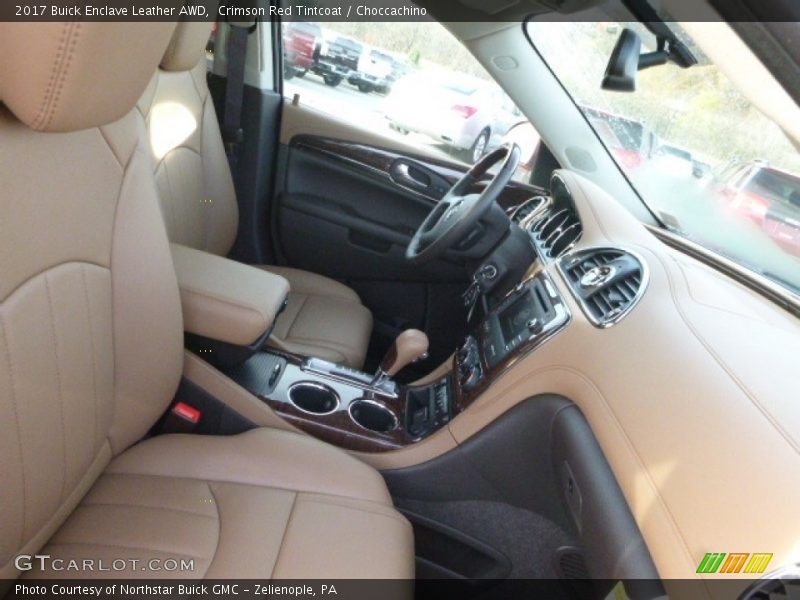 Crimson Red Tintcoat / Choccachino 2017 Buick Enclave Leather AWD