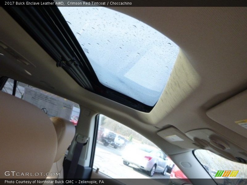 Crimson Red Tintcoat / Choccachino 2017 Buick Enclave Leather AWD