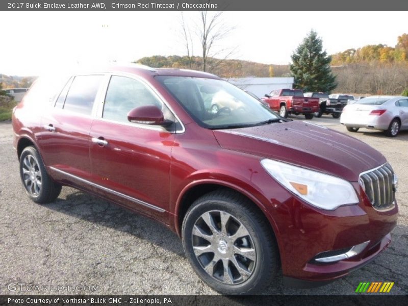 Crimson Red Tintcoat / Choccachino 2017 Buick Enclave Leather AWD