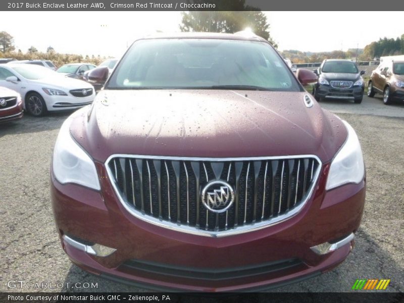Crimson Red Tintcoat / Choccachino 2017 Buick Enclave Leather AWD