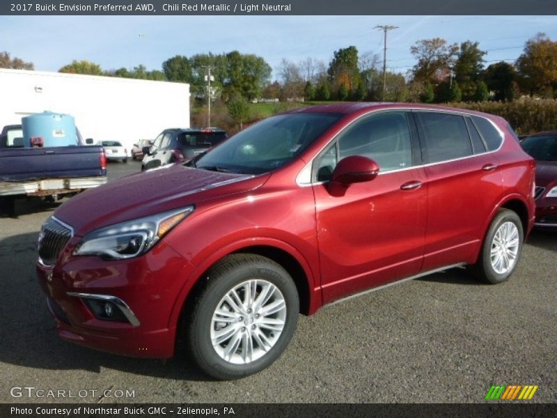 Chili Red Metallic / Light Neutral 2017 Buick Envision Preferred AWD