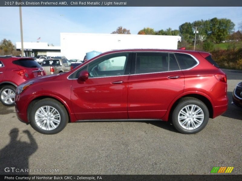 Chili Red Metallic / Light Neutral 2017 Buick Envision Preferred AWD