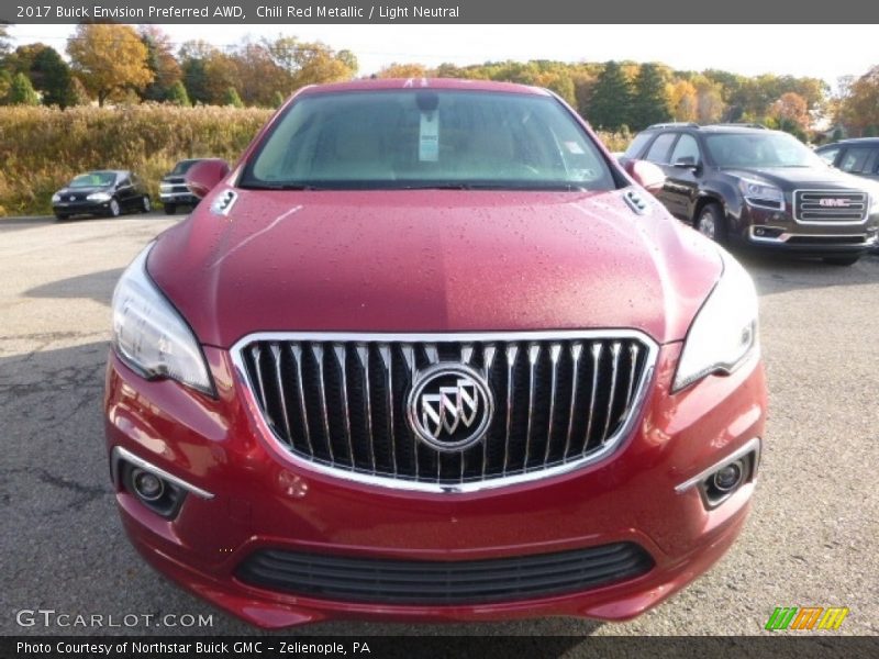 Chili Red Metallic / Light Neutral 2017 Buick Envision Preferred AWD