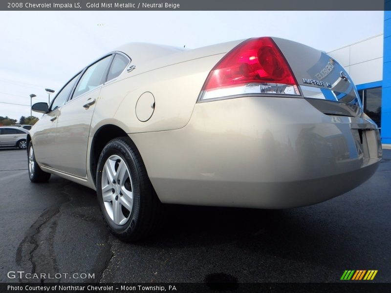 Gold Mist Metallic / Neutral Beige 2008 Chevrolet Impala LS