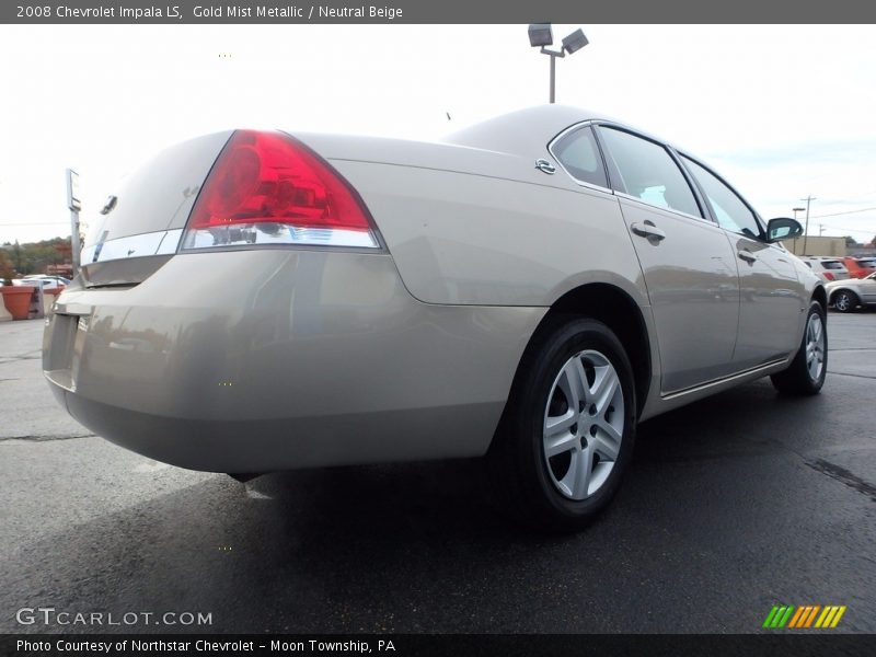Gold Mist Metallic / Neutral Beige 2008 Chevrolet Impala LS