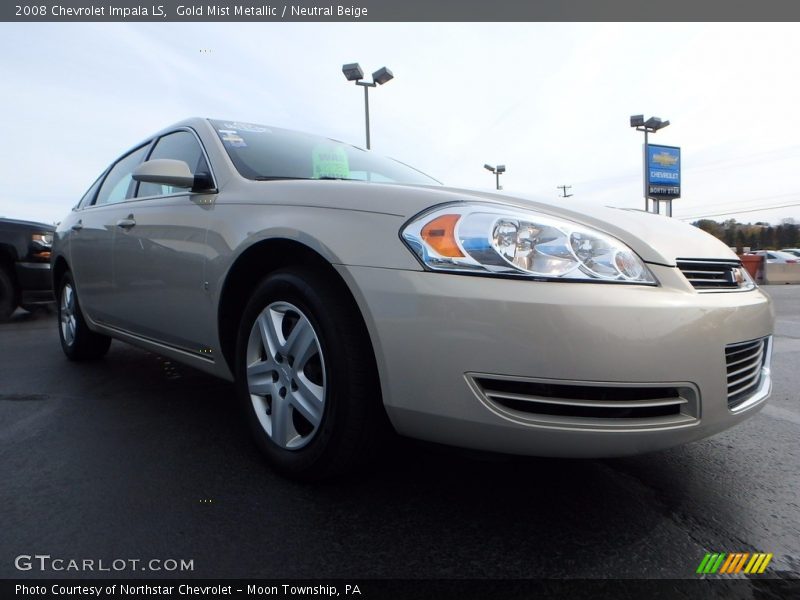 Gold Mist Metallic / Neutral Beige 2008 Chevrolet Impala LS