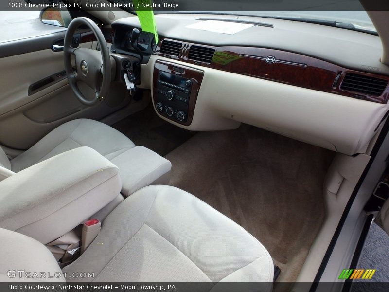 Gold Mist Metallic / Neutral Beige 2008 Chevrolet Impala LS
