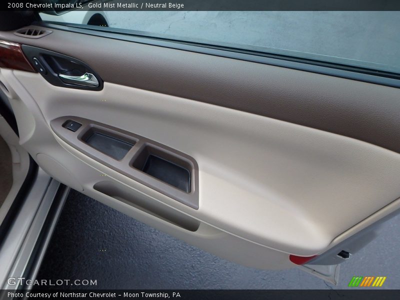 Gold Mist Metallic / Neutral Beige 2008 Chevrolet Impala LS