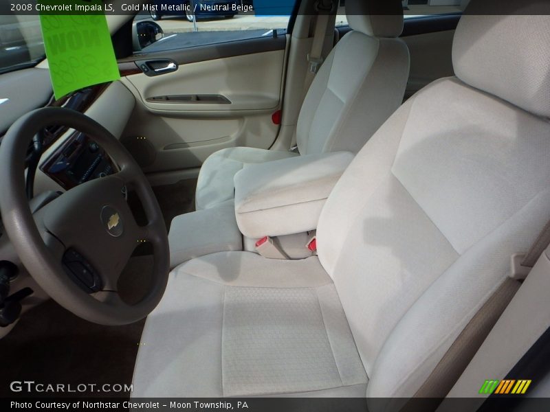 Gold Mist Metallic / Neutral Beige 2008 Chevrolet Impala LS
