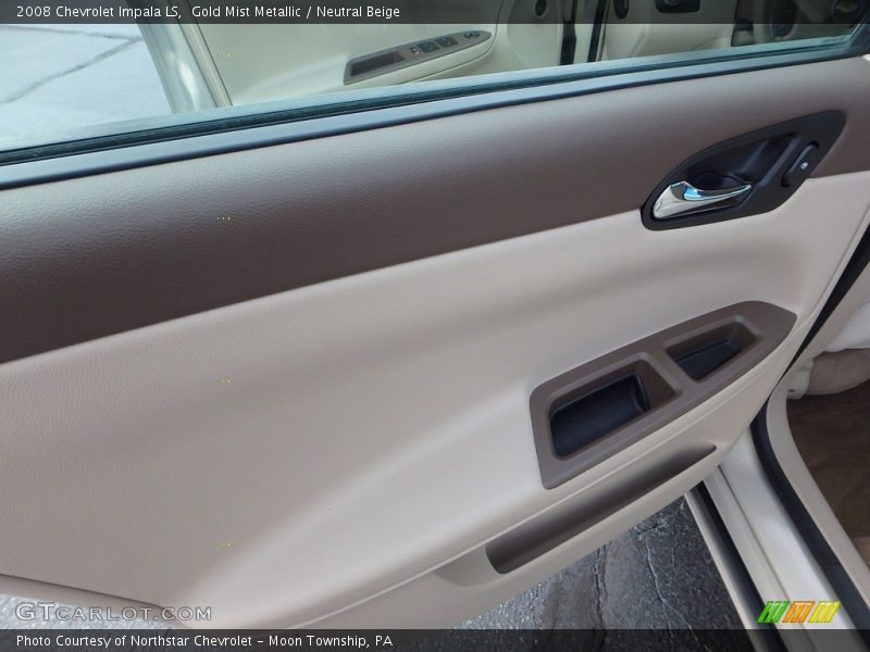 Gold Mist Metallic / Neutral Beige 2008 Chevrolet Impala LS