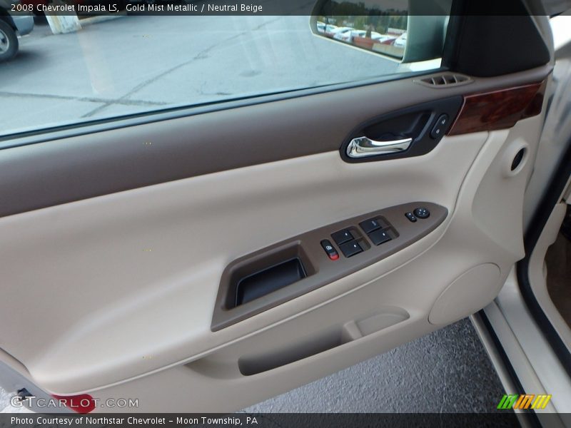 Gold Mist Metallic / Neutral Beige 2008 Chevrolet Impala LS